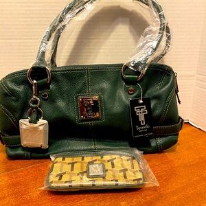 Tignanello Green Leather Purse